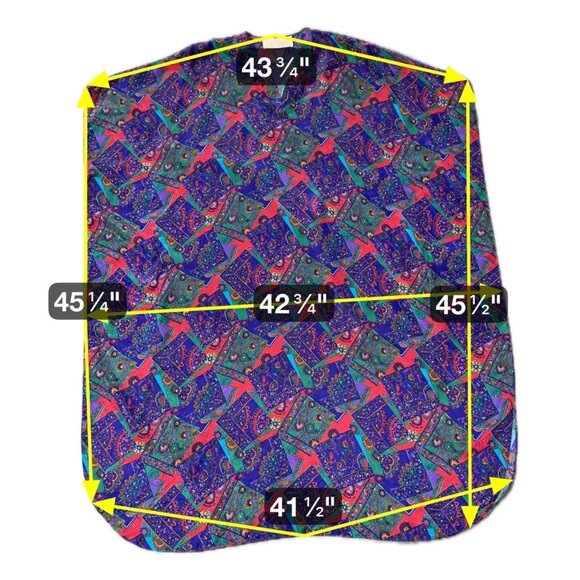 Vintage Caftan Mumu Dress Stan Herman 1980s One Size Mrs Roper Style USA Gown - Picture 8 of 8